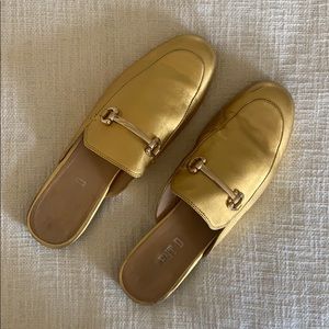 Gold Loafer Slides